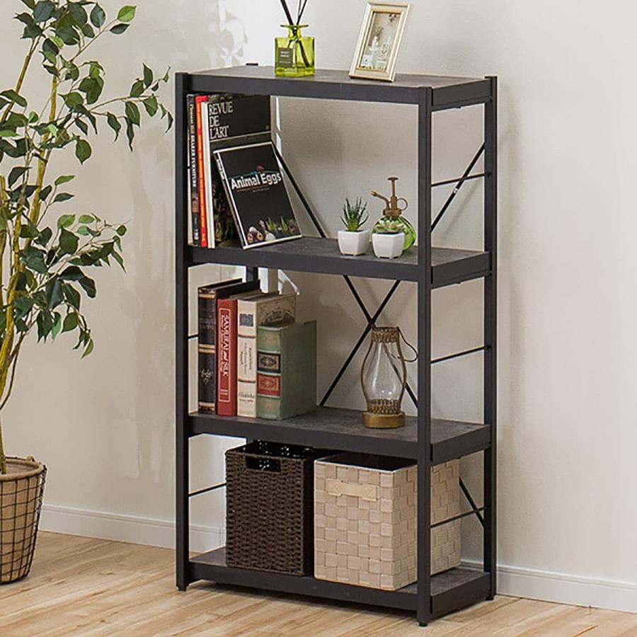 ブックシェルフ(N ステイン 60 GY) スチールラック 本棚 ニトリ