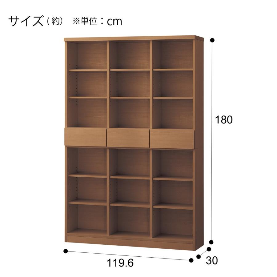 ニトリ オープン本棚(120 BS008 MBR) 引き出し付き 書棚 ラック ニトリ オープン本棚(120 BS008 MBR) 引き出し付き 書棚 ラック