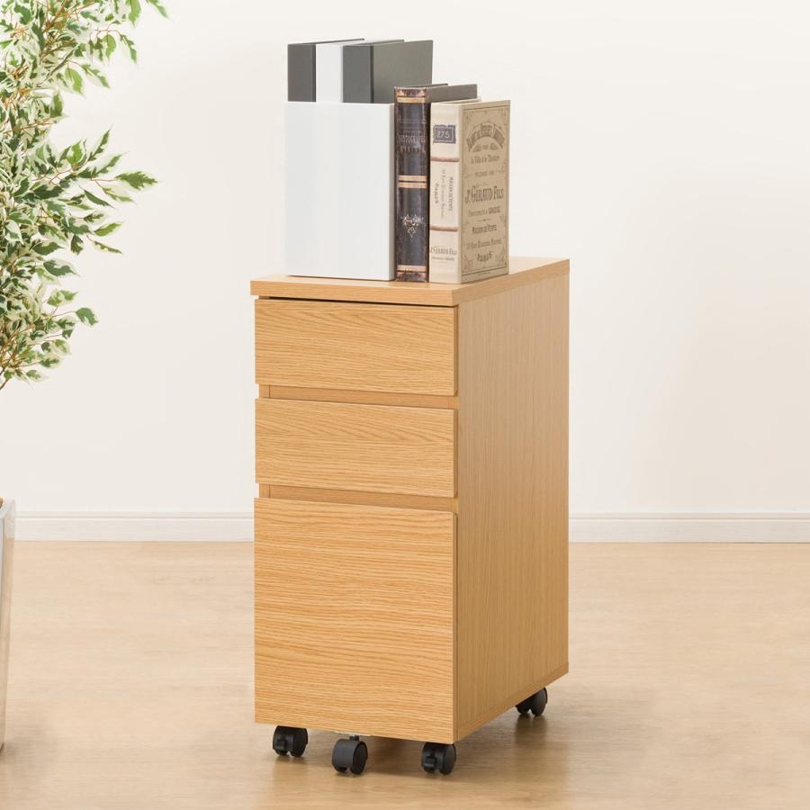 ニトリ 幅29.8cm ワゴン(プレフェ 30 LBR) 学習机 学習デスク