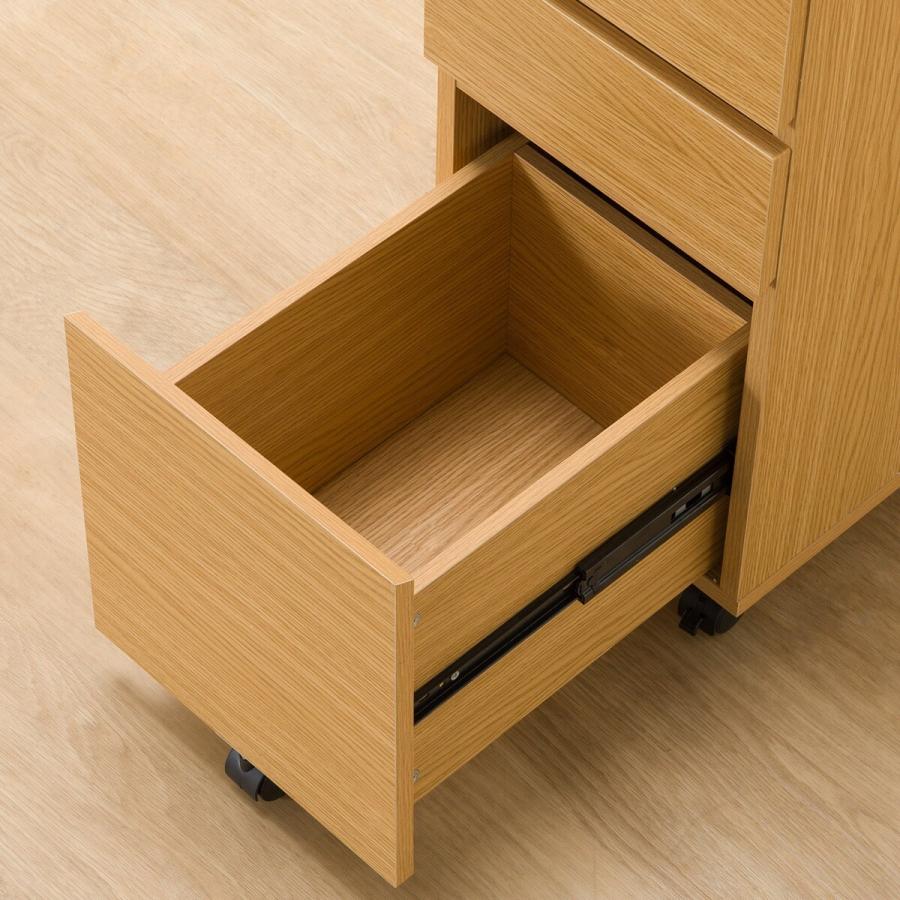 ニトリ（NITORI） 幅29.8cm ワゴン(プレフェ 30 LBR) 学習机 学習