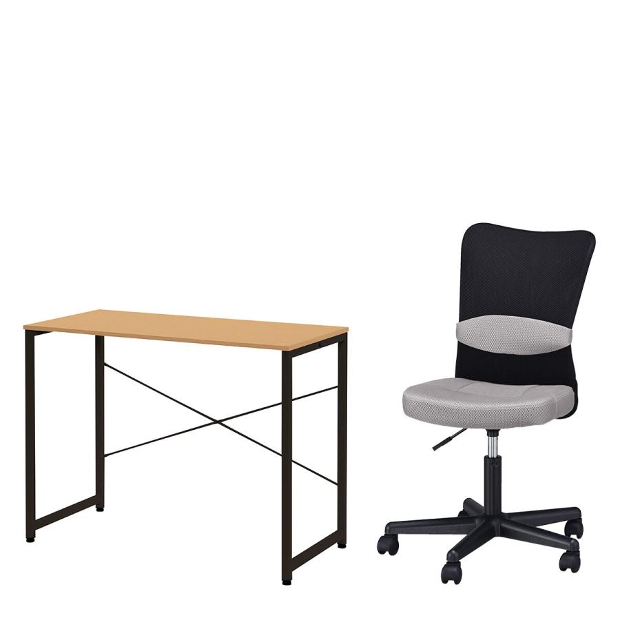 【うさたん】ラック付一体型デスク＆ニトリ オフィスチェアの2点セット 楽天市場】デスクチェアセット(システムデスク ZK002 110