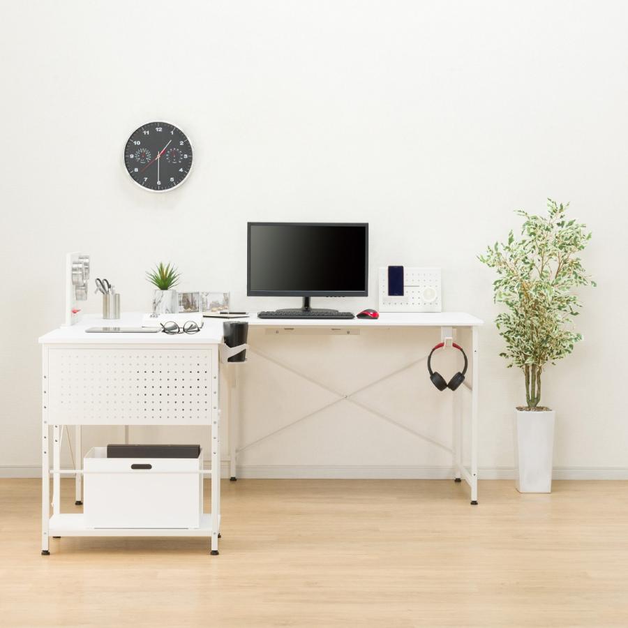 ゲーミングL型コーナーデスク(GM003 160 WH) パソコンデスク PCデスク ワークデスク ニトリ 