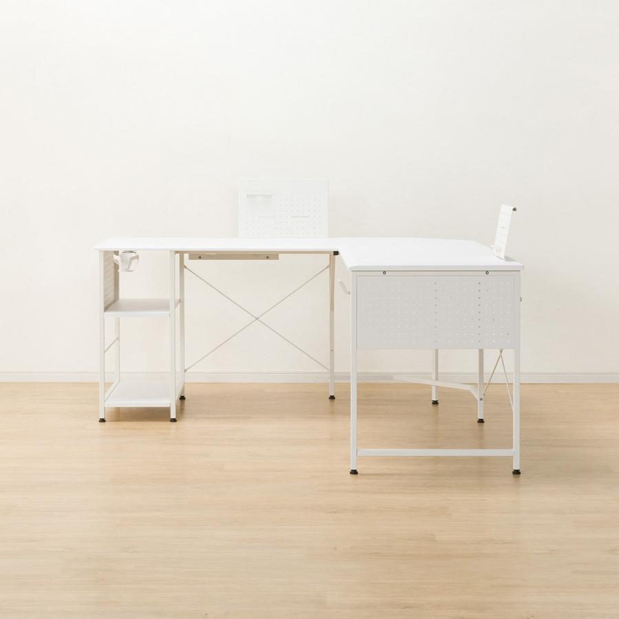 ゲーミングL型コーナーデスク(GM003 160 WH) パソコンデスク PCデスク ワークデスク ニトリ 