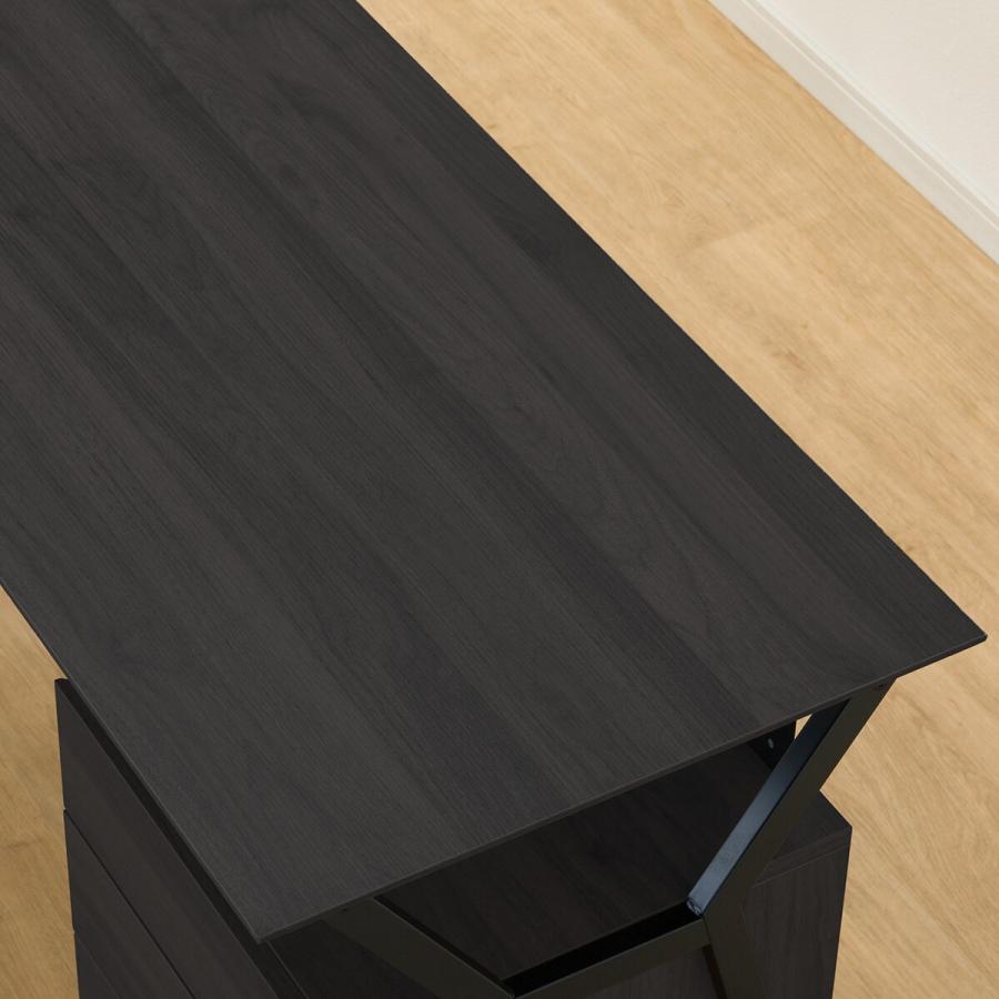 ニトリ（NITORI） デスクワゴン付き(DX001 120 BK) パソコンデスク PC