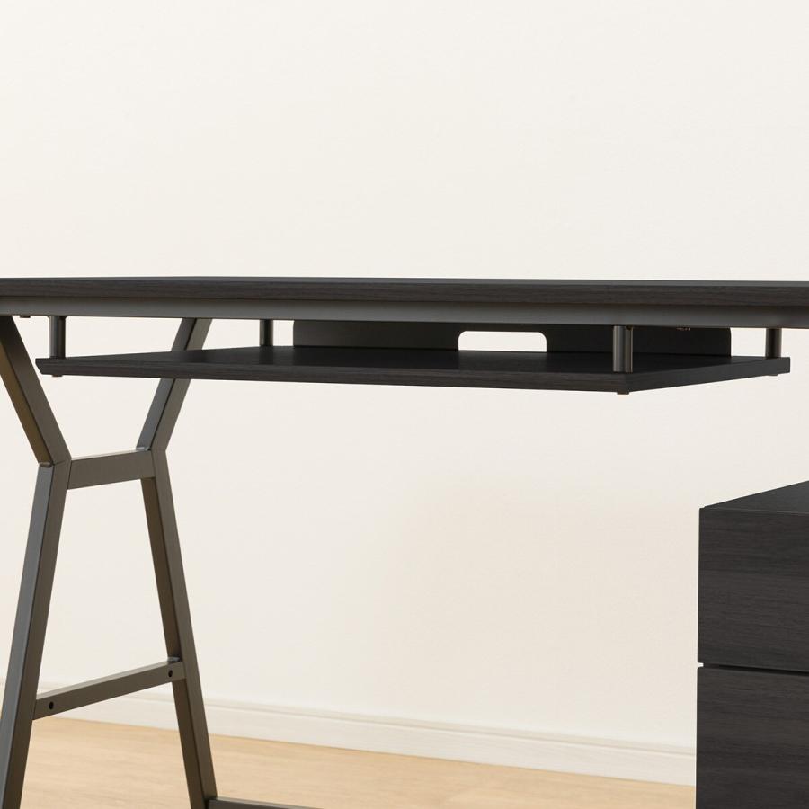 ニトリ（NITORI） デスクワゴン付き(DX001 120 BK) パソコンデスク PC