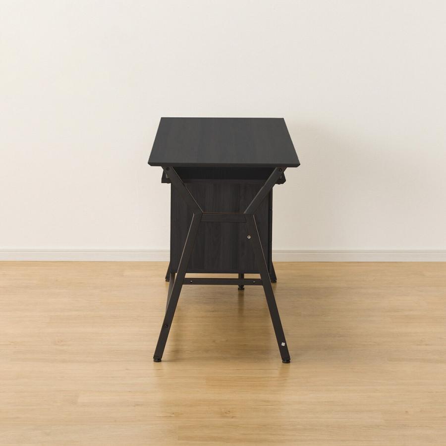 ニトリ（NITORI） デスクワゴン付き(DX001 120 BK) パソコンデスク PC