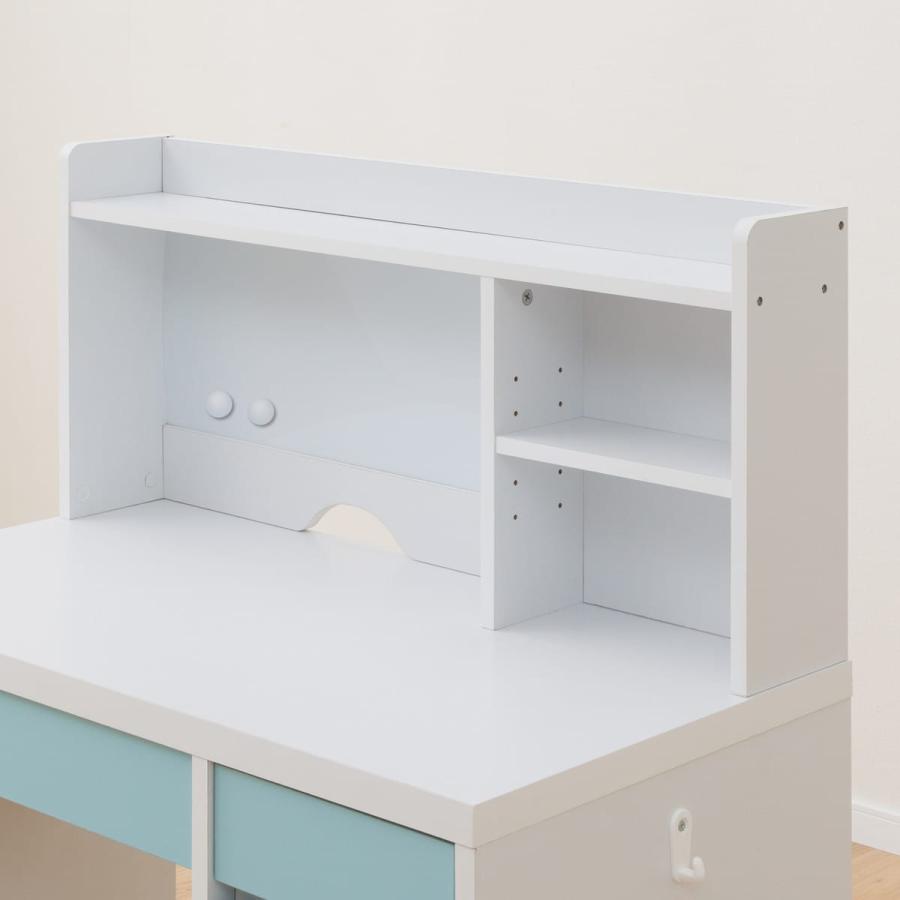 ニトリ デスク+上棚セット(ES23 WH/BL) 学習机 学習デスク ニトリ デスク+上棚セット(ES23 WH/BL) 学習机 学習デスク