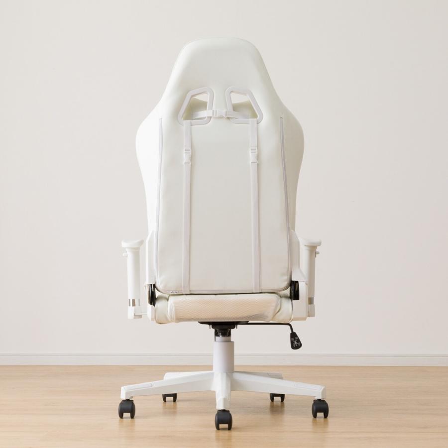 ゲーミングチェア(GM704 WH/WH) ワークチェア オフィスチェア ニトリ 