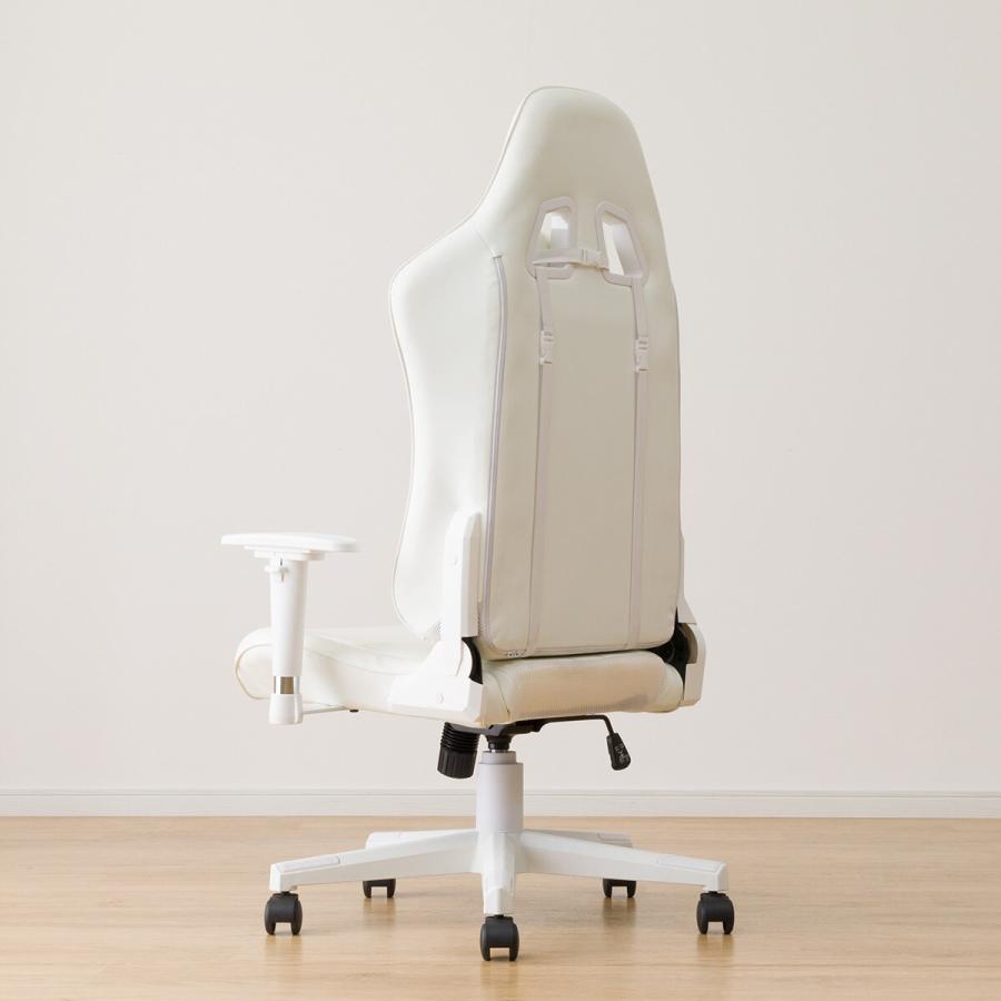 ゲーミングチェア(GM704 WH/WH) ワークチェア オフィスチェア ニトリ 