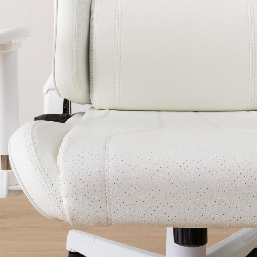 ゲーミングチェア(GM704 WH/WH) ワークチェア オフィスチェア ニトリ 