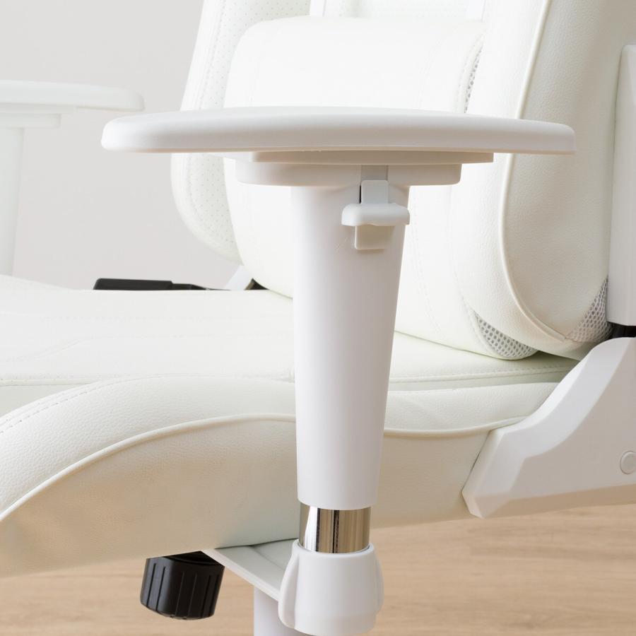 ゲーミングチェア(GM704 WH/WH) ワークチェア オフィスチェア ニトリ 