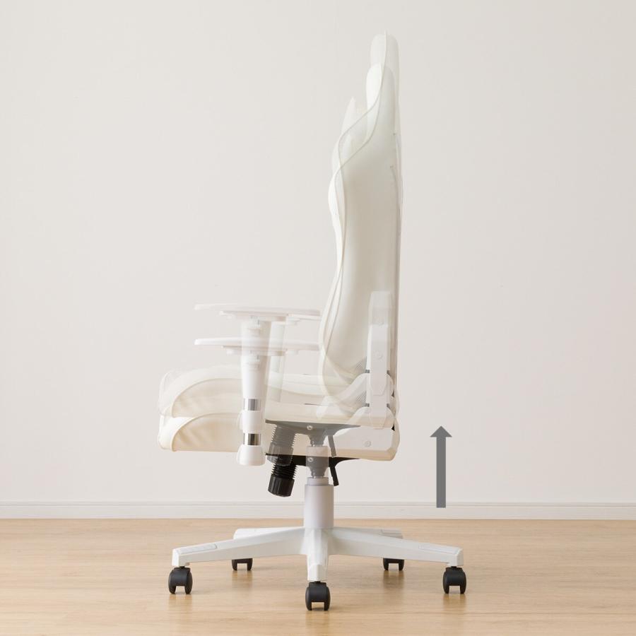 ゲーミングチェア(GM704 WH/WH) ワークチェア オフィスチェア ニトリ 