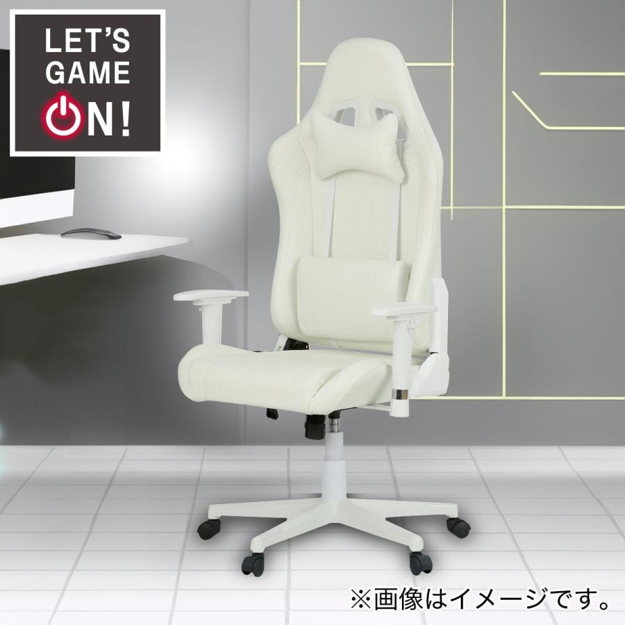 ニトリ ゲーミングチェア(GM709 WH/WH) オフィスチェア デスク ニトリ ゲーミングチェア(GM709 WH/WH) オフィスチェア デスク