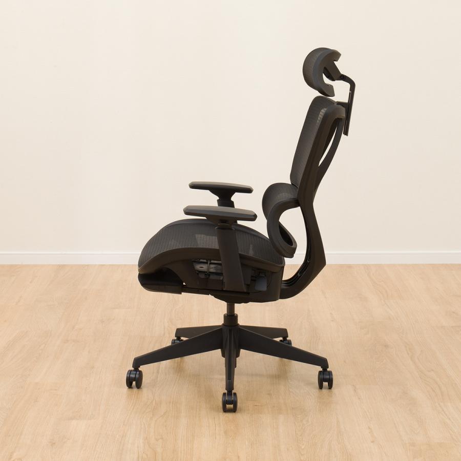 オフィスチェア(OC707 エラストマーメッシュ BK) ニトリ : 6621131  