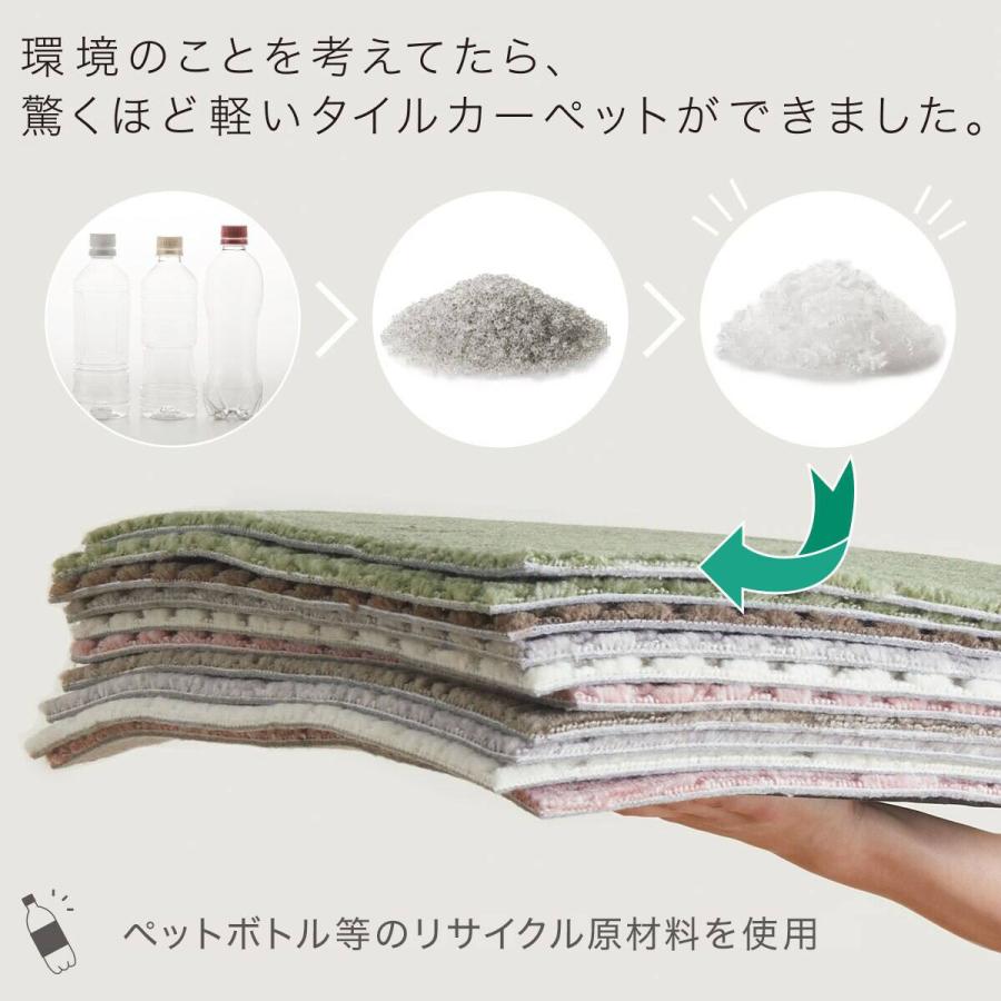 ニトリ（NITORI） タイルカーペット 40×40cm 4枚入 (Nエコ ライトケアL