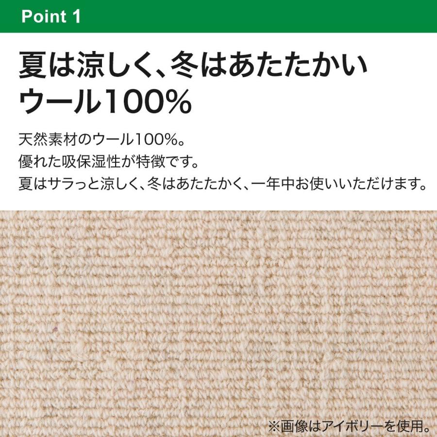 新春セール ウール100％・防音・防炎・防ダニカーペット(Nナブリー GY 4.5畳) ラグ 江戸間 ニトリ 【U2020306914】(11450円)