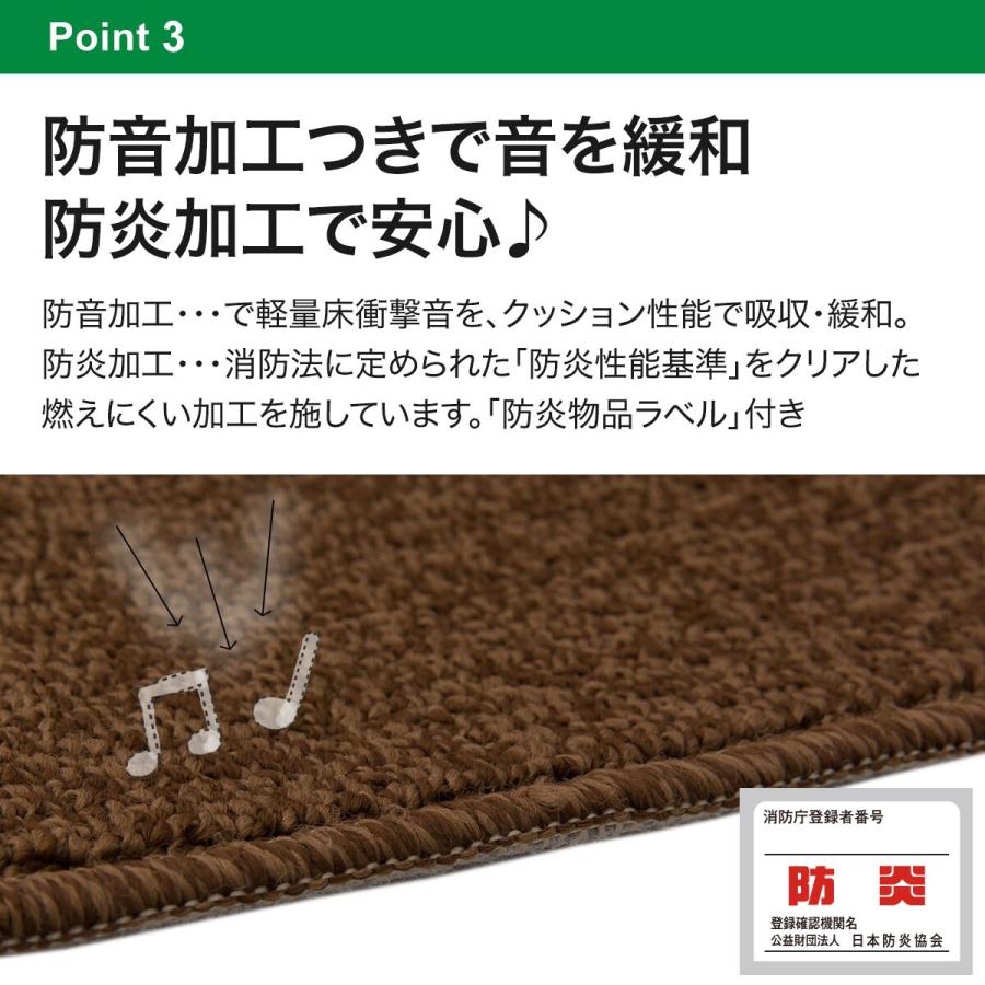 ニトリ 防音・防炎・抗菌防臭・防ダニカーペット(Nオーネスト BR