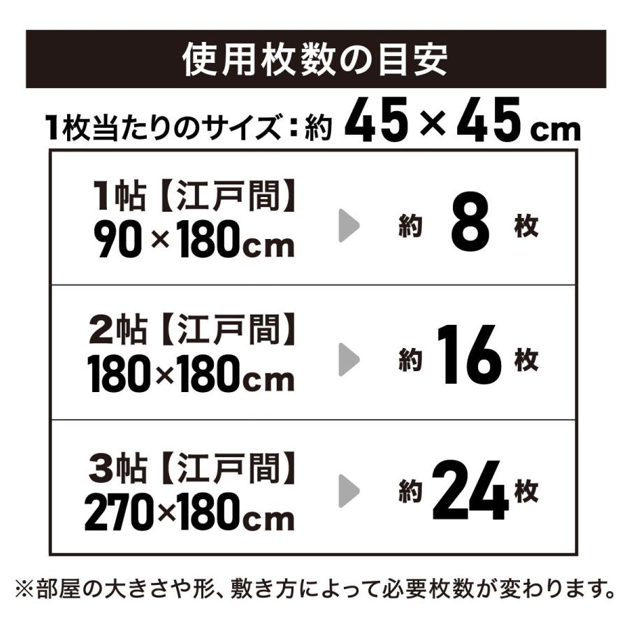 ニトリ（NITORI） 木目ジョイントマット 45×45cm 8枚入り ふち付き(DBR