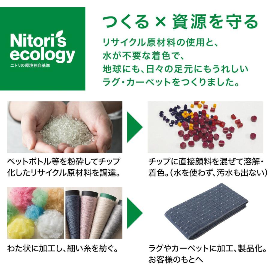 ニトリ（NITORI） ほこりが取れやすい洗えるラグ(Nクリーンウォッシュ