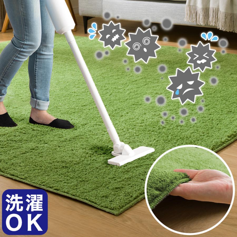 ニトリ（NITORI） ほこりが取れやすい洗えるラグ(Nクリーンウォッシュ