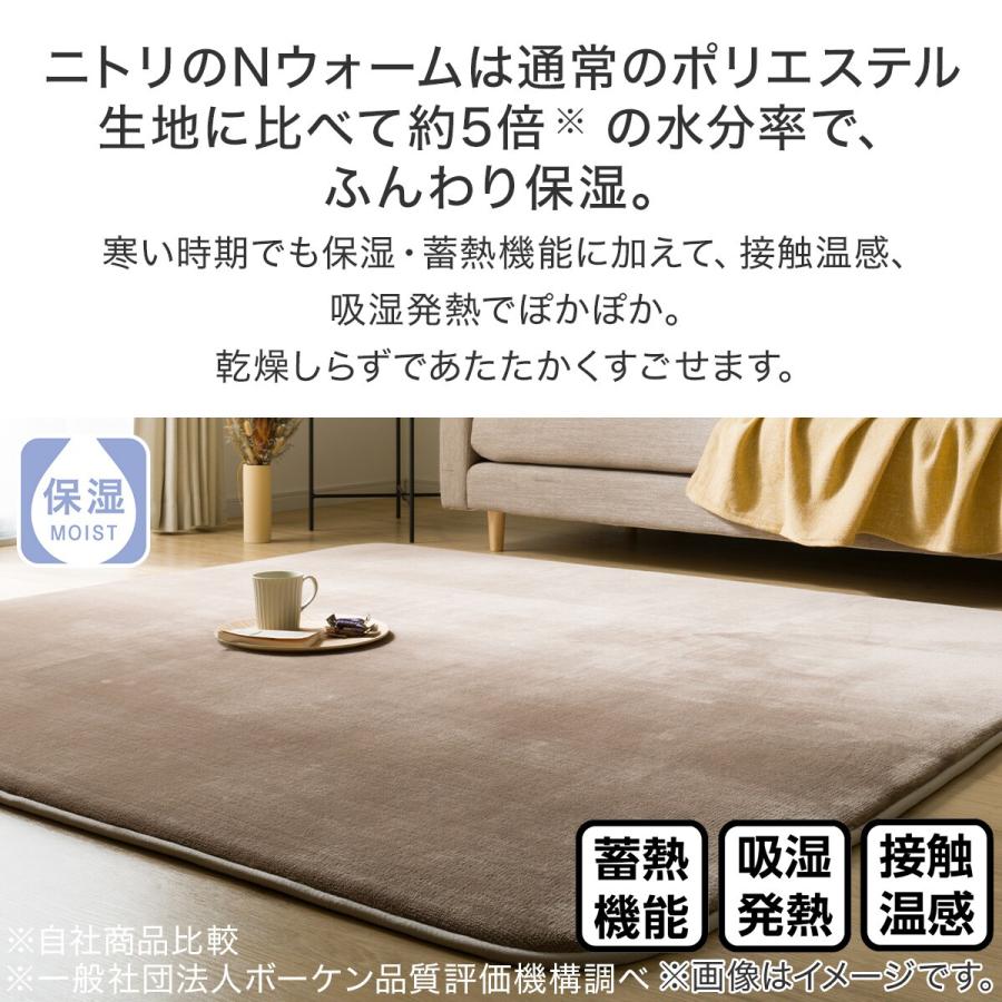 ふっくらウレタン入り 保湿+吸湿発熱+蓄熱ラグ(NW-SP BE n 130X185 RW07) ニトリ 『玄関先迄納品』 『1年保証』|nitori-net|12