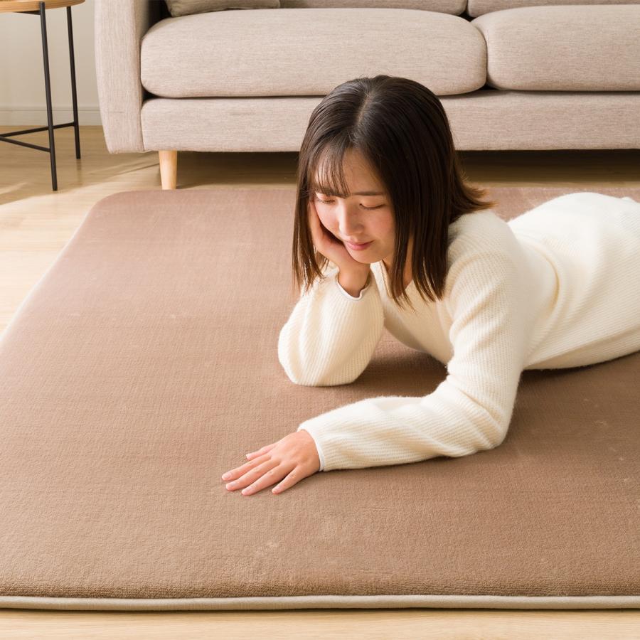 ふっくらウレタン入り 保湿+吸湿発熱+蓄熱ラグ(NW-SP BE n 130X185 RW07) ニトリ 『玄関先迄納品』 『1年保証』|nitori-net|03