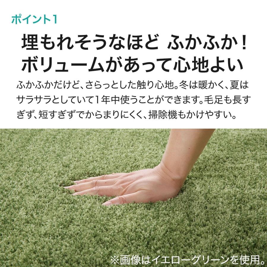 ニトリ やわらかシャギーラグ(200X240 MO SR004) 無地 おしゃれ