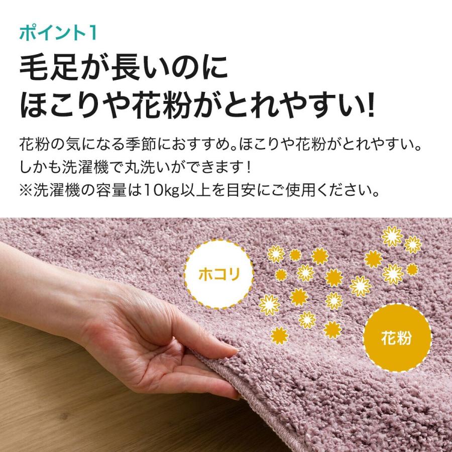 ニトリ ほこりがとれやすい洗えるラグ(130X185 RO SR002