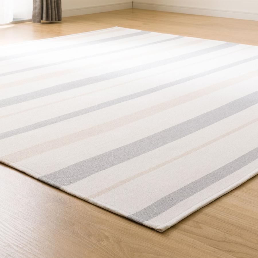 新品ニトリ製　ラグ　絨毯 ニトリ（NITORI） ラグ ラグマット カーペット シェニール風 ボーダー