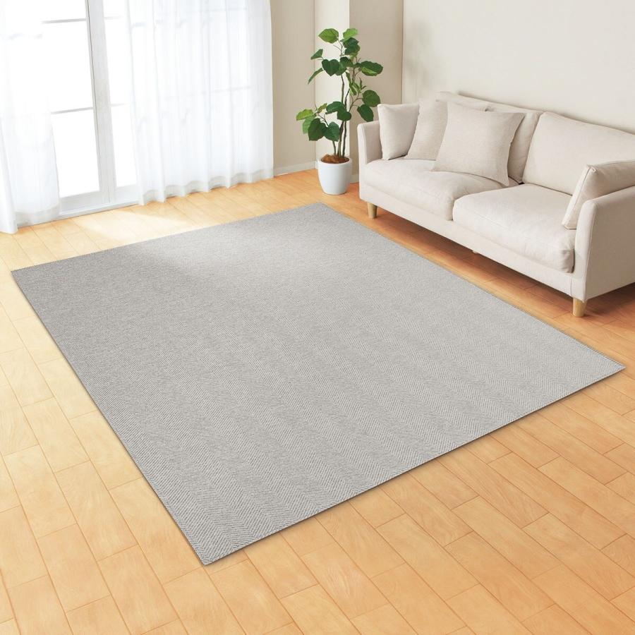 新品未使用　ウレタン入りジャガード織りラグ　ヘリンボン200X240 ラグ ニトリ ウレタン入りジャガード織りラグ(ヘリンボン200X240BE