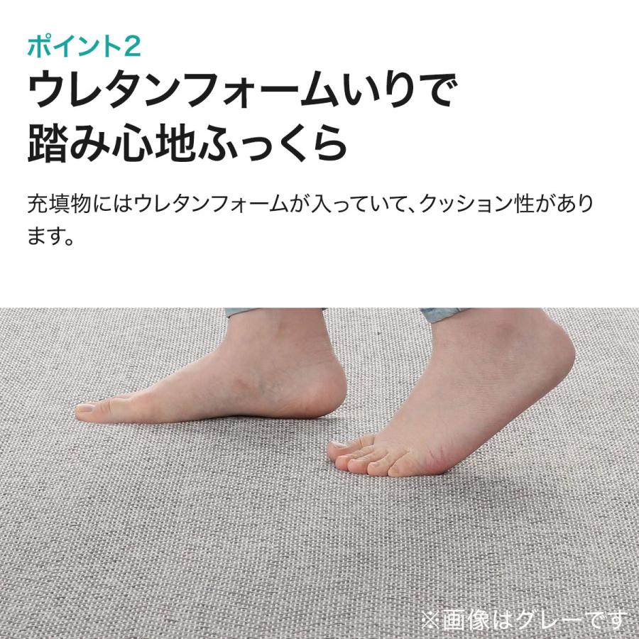 ニトリ（NITORI） ウレタン入りジャガード織りラグ(ヘリンボン