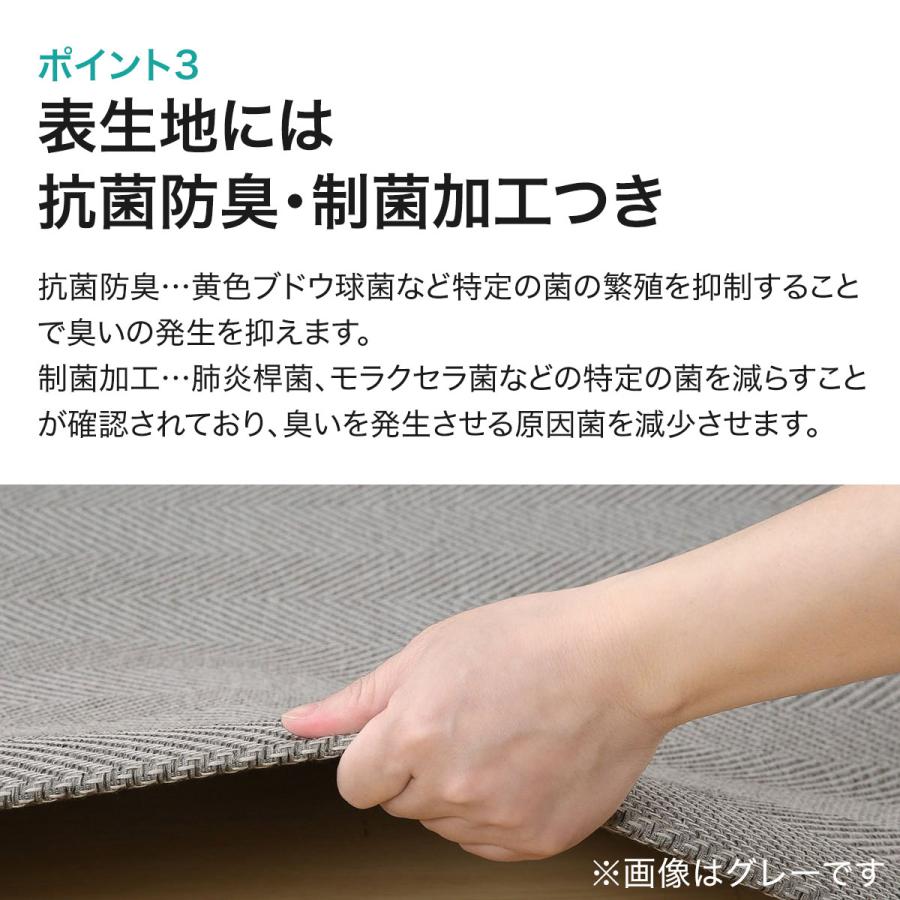 【N】ページ　　リクエスト商品のため ニトリ ウレタン入りジャガード織りラグ(ヘリンボン185X185BE RA03