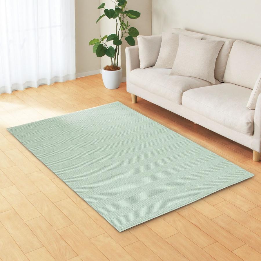 ニトリ（NITORI） ウレタン入りジャガード織りラグ（ヘリンボン