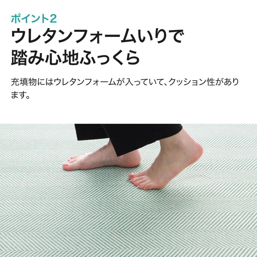 ニトリ（NITORI） ウレタン入りジャガード織りラグ（ヘリンボン