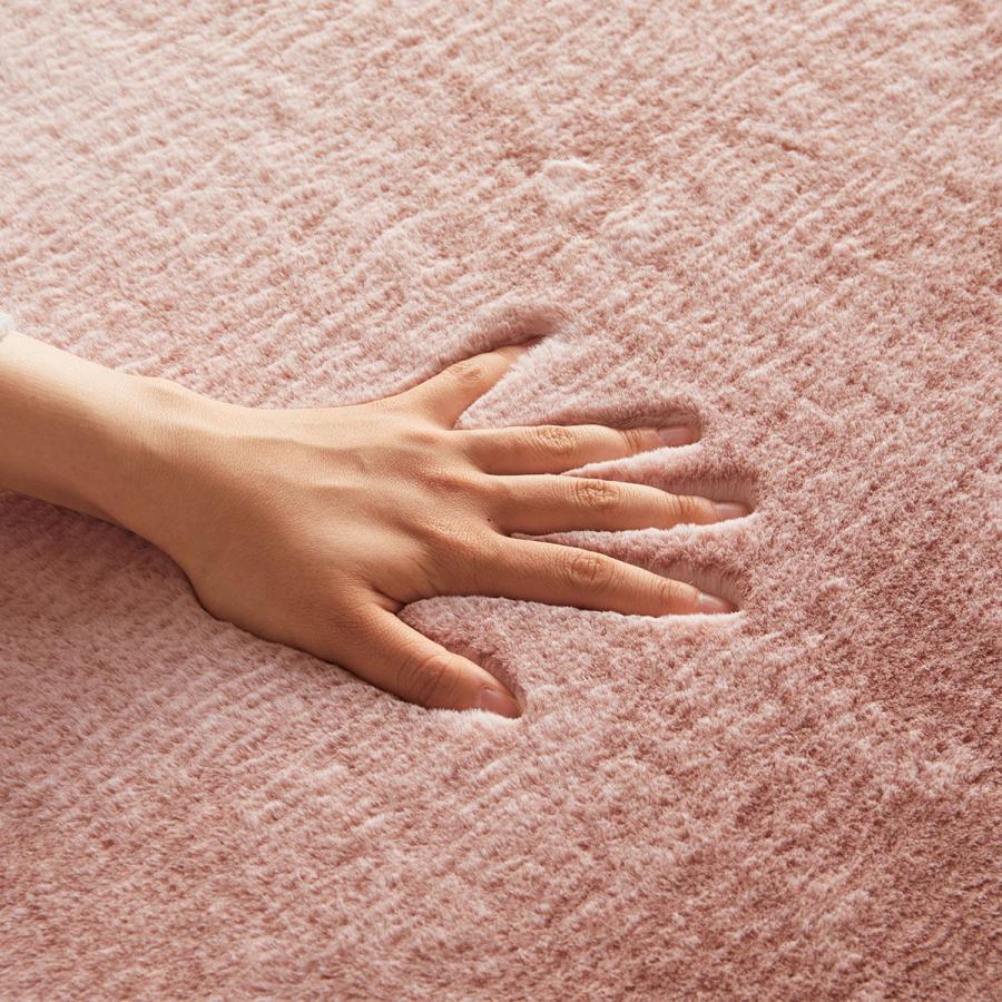 ニトリ アクセントラグ(ウサギラグ3 100X140 RO US04) 無地