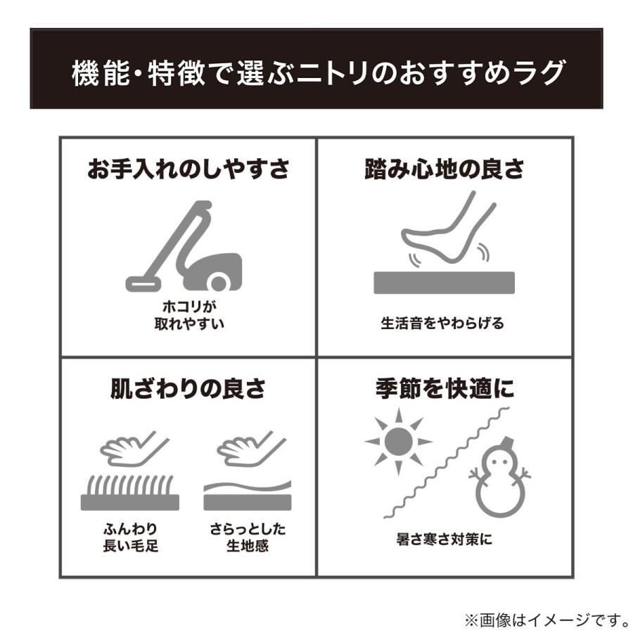 ニトリ アクセントラグ(ウサギラグ3 140X200 LMO US01) 無地 ニトリ アクセントラグ(ウサギラグ3 140X200 LMO US01) 無地