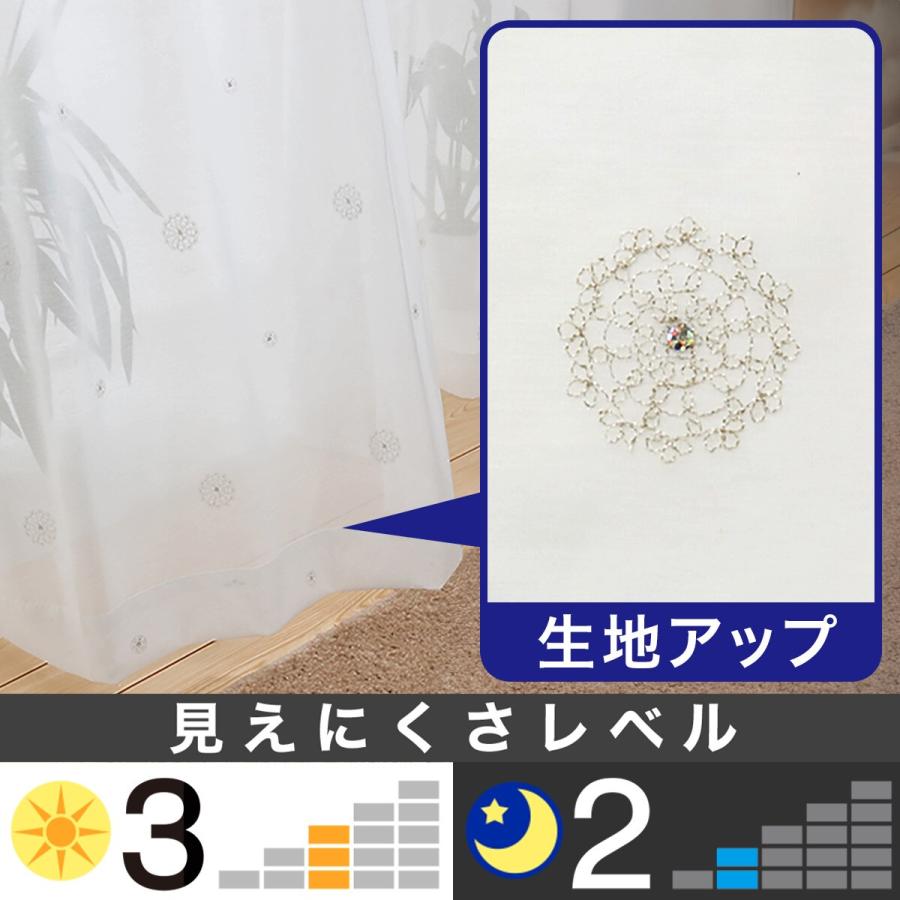 ニトリ　オーダーカーテン　ロコナムアイボリー+レースカーテン(ドイリー) 1式 ニトリ（NITORI） レースカーテン(ドイリー アイボリー100X133X2