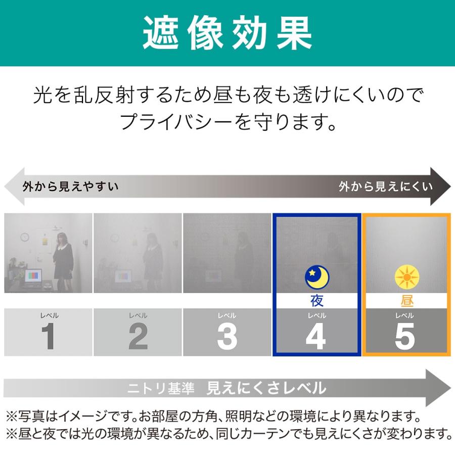 ニトリ（NITORI） 遮熱・防炎・遮像レースカーテン(ホノカ 100X133X2