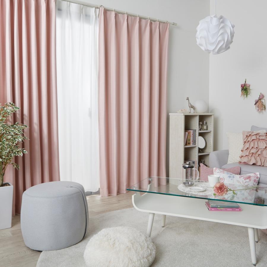 ニトリ（NITORI） 遮光3級・防炎カーテン(パレット2 ローズ 100X220X2