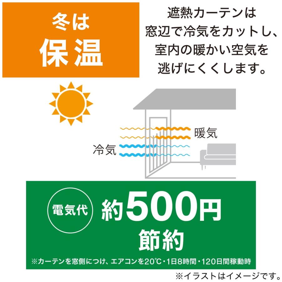 遮熱・遮像・ミラーレースカーテン(アラン 100X176X2) 2枚 両開き 節電 ニトリ｜nitori-net｜13