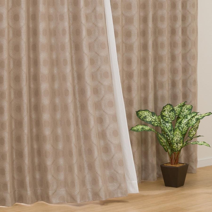 ニトリ（NITORI） 裏地付き遮光2級・遮熱カーテン(RK002 ブラウン