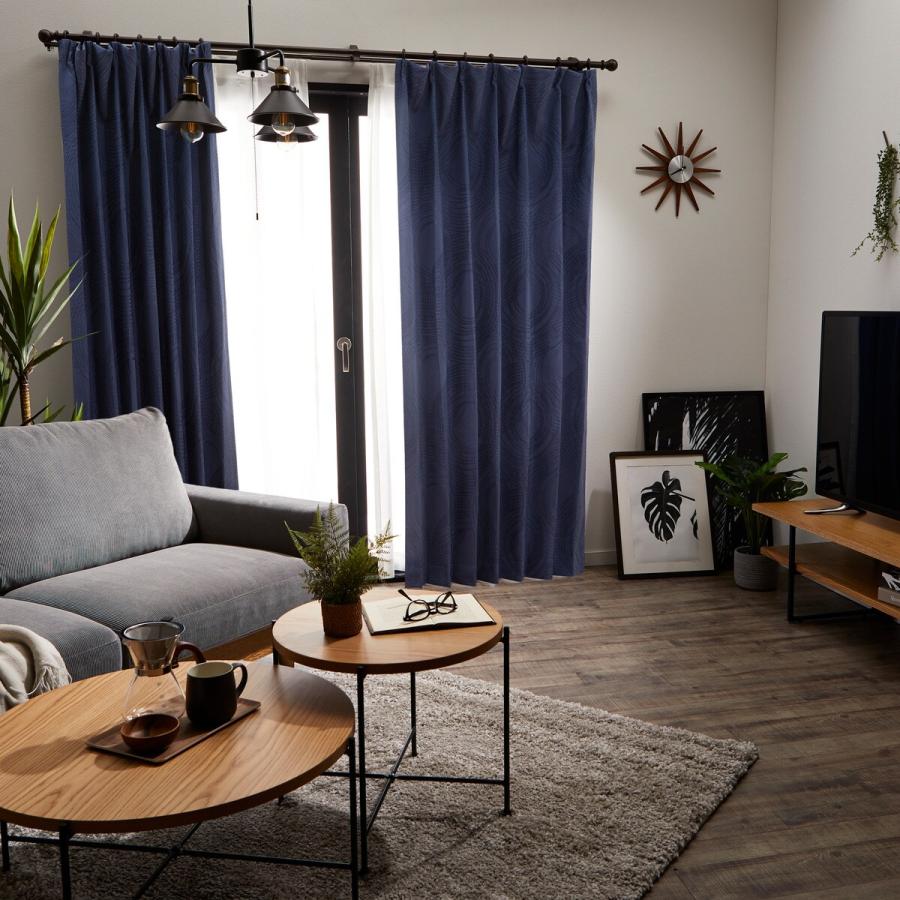 ニトリ（NITORI） 裏地付き遮光1級・遮熱カーテン(PK001 ネイビー