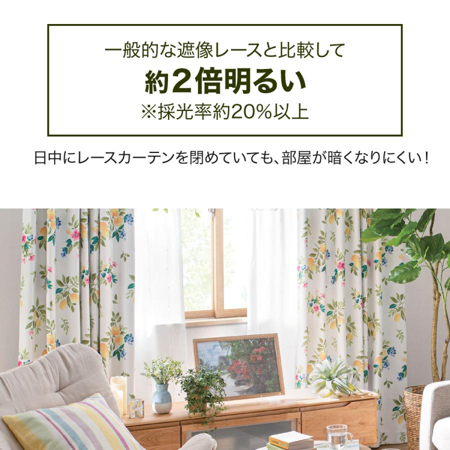 ニトリ（NITORI） （1枚入り）採光・遮熱・遮像レースカーテン(エコ
