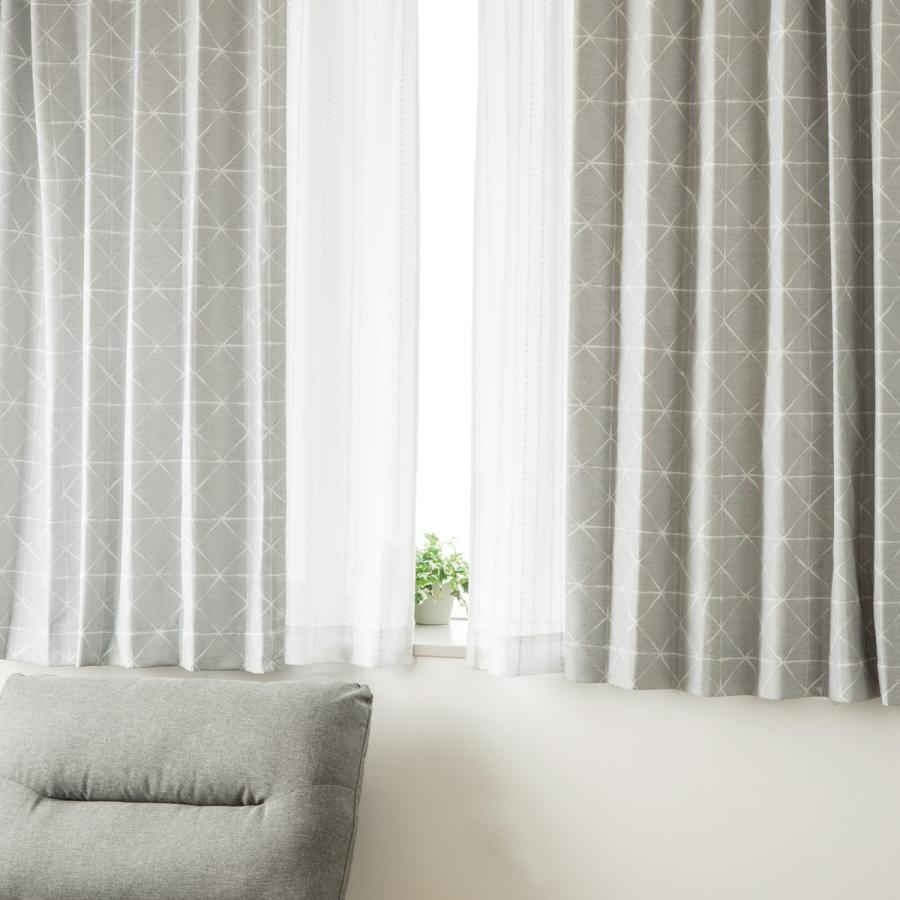 ニトリ（NITORI） 既製レースカーテン(シズク ホワイト 100X108X2) 2枚