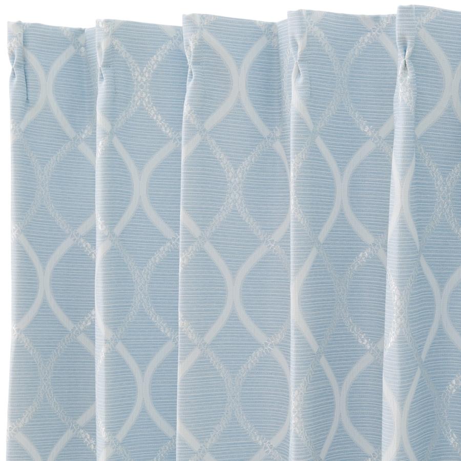 ニトリ（NITORI） 裏地付き遮光2級・遮熱カーテン(パターン2 ブルー