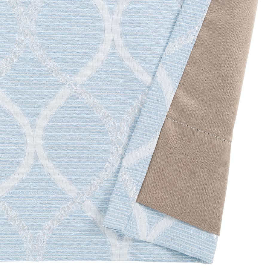 ニトリ 裏地付き遮光2級・遮熱カーテン(パターン2 ブルー