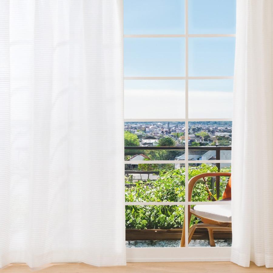 AR CHR 100枚 ニトリ（NITORI） 採光・遮熱・遮像レースカーテン(エコナチュレ