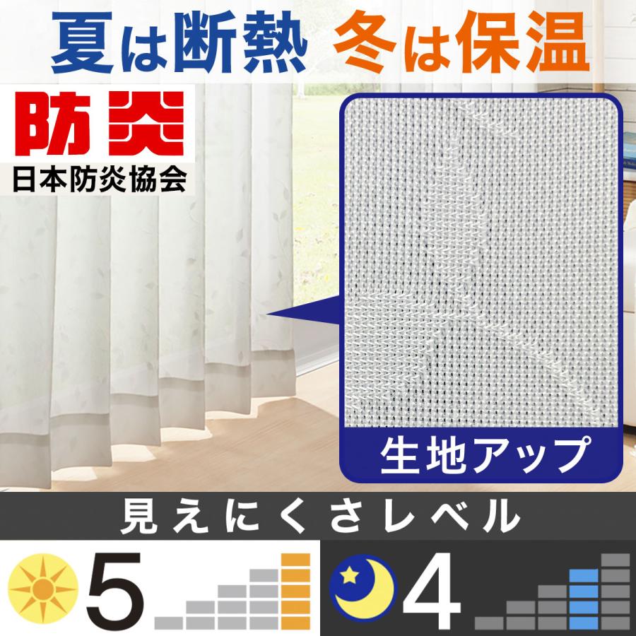 ニトリ（NITORI） （1枚入り）遮熱・防炎・遮像レースカーテン(ホノカ