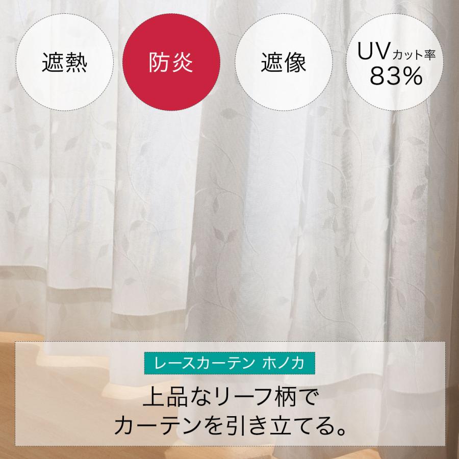 ニトリ（NITORI） （1枚入り）遮熱・防炎・遮像レースカーテン(ホノカ