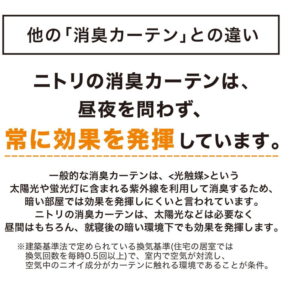 （1枚入り）遮光1級・遮熱・消臭カーテン(アクト ブルー 100X200X1) 1枚 片開き ニトリ｜nitori-net｜08